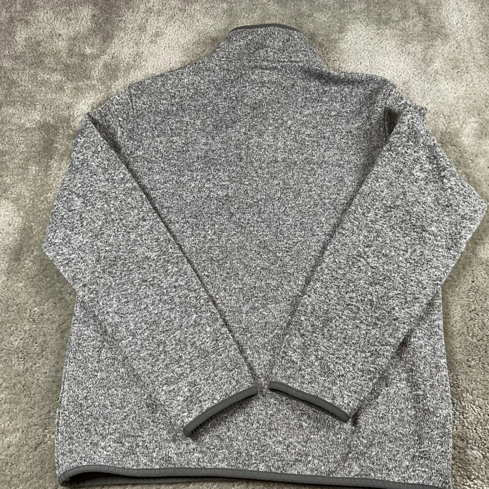 J.Crew Authentic Fleece Pullover Gray Button Up Mens Small‎ S Sweater